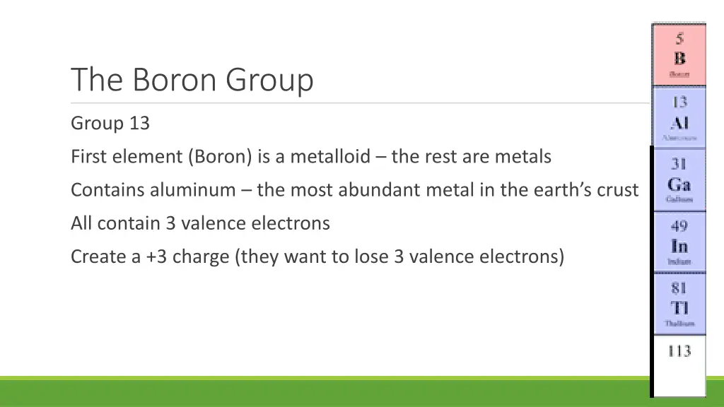 the boron group