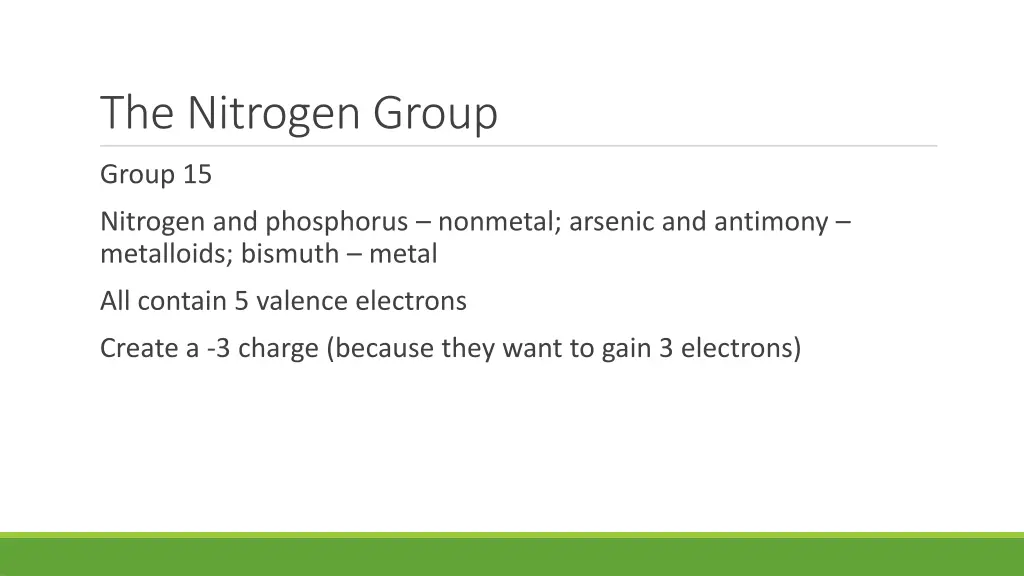 the nitrogen group 1