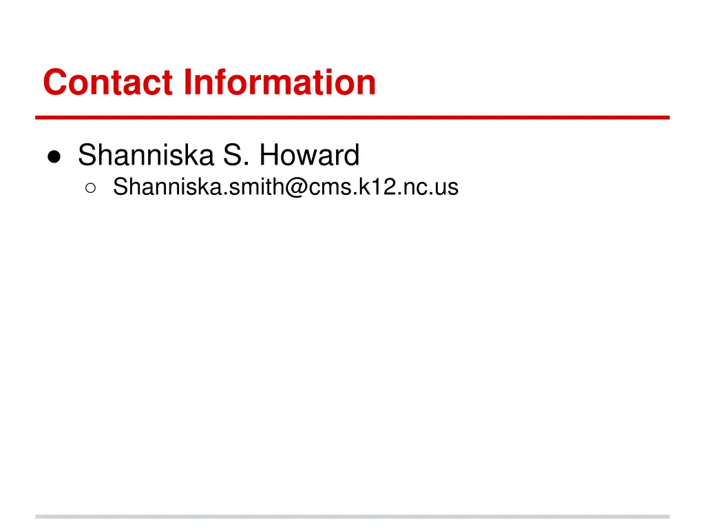 contact information