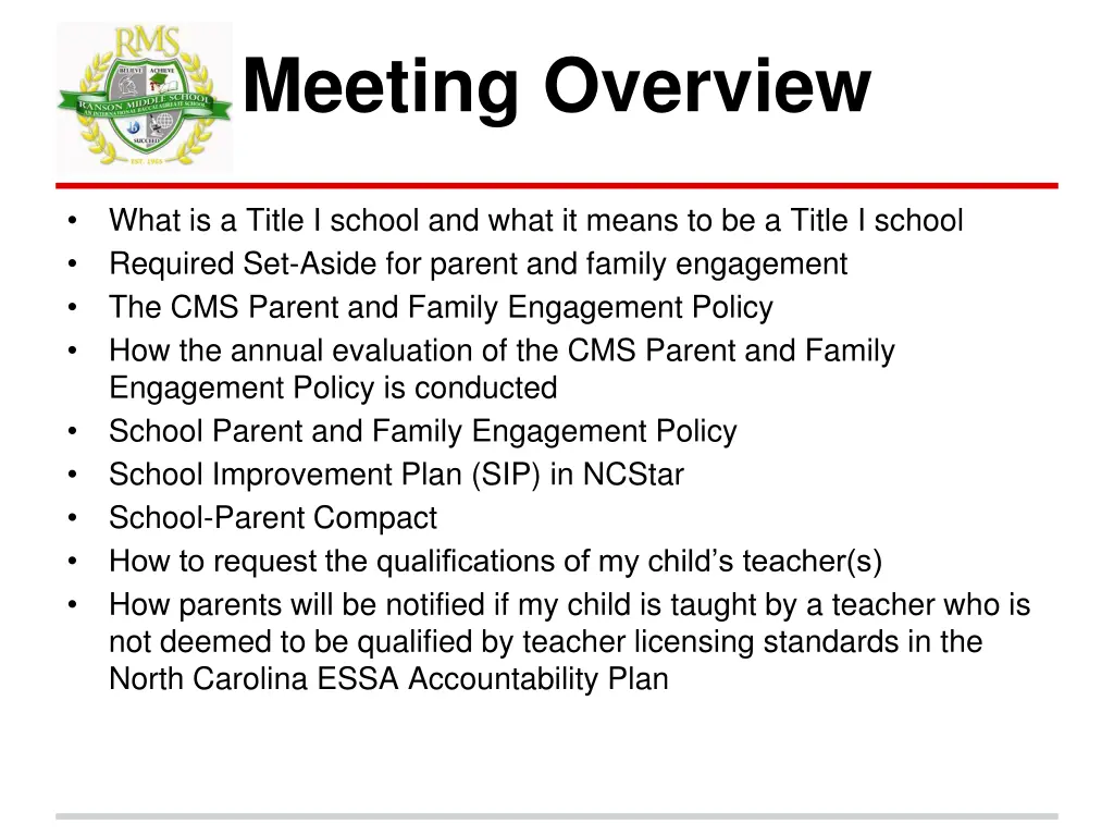 meeting overview