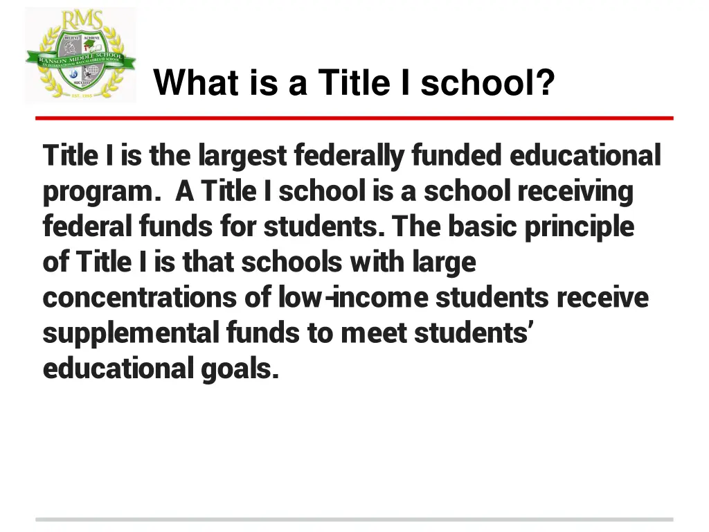 what is a title i school