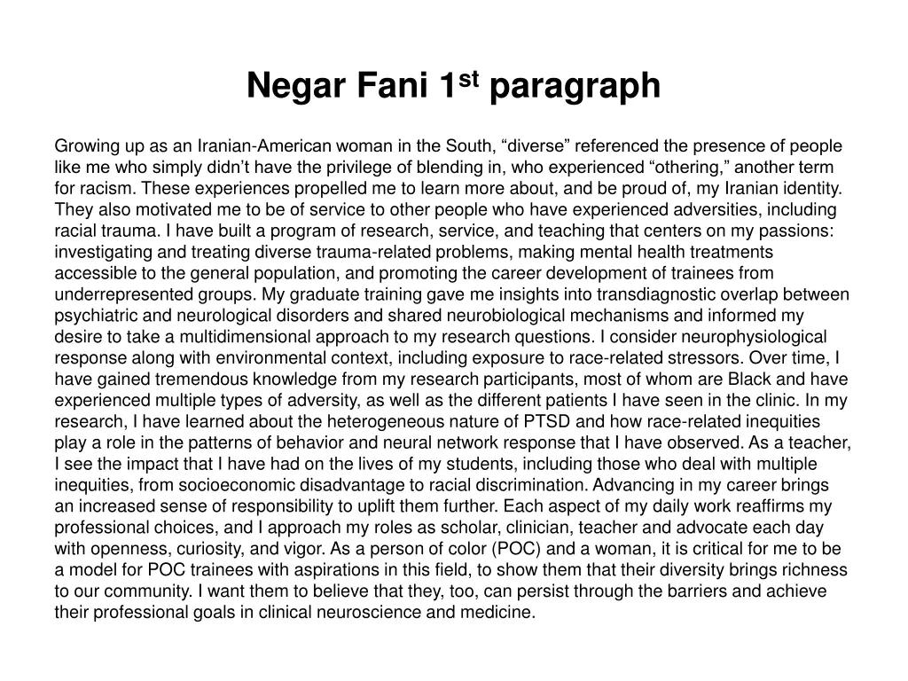 negar fani 1 st paragraph
