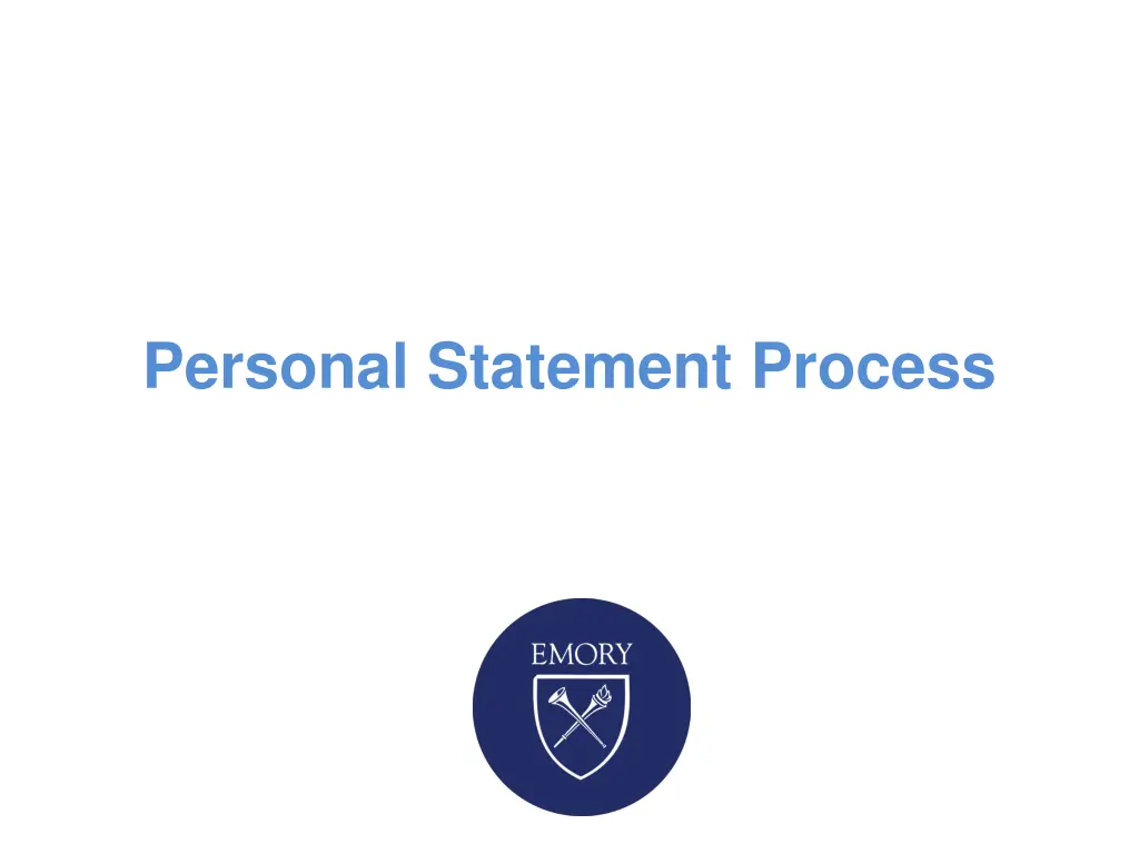 personal statement process