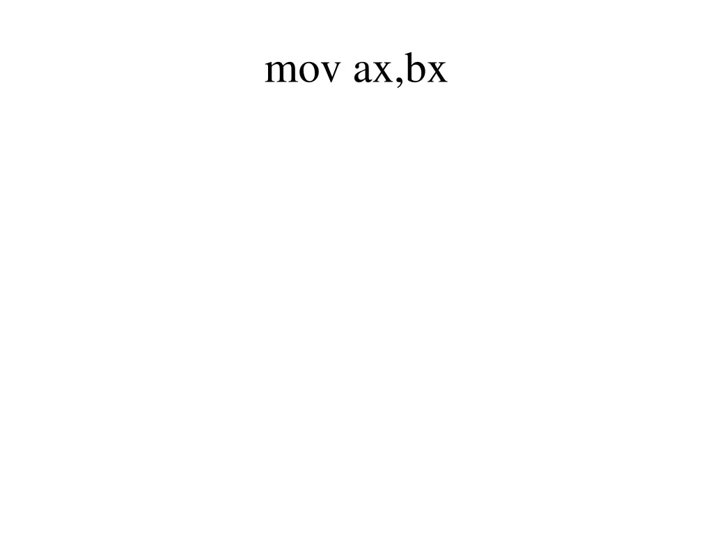 mov ax bx