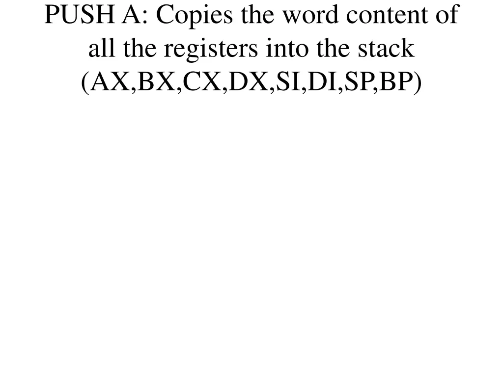 push a copies the word content