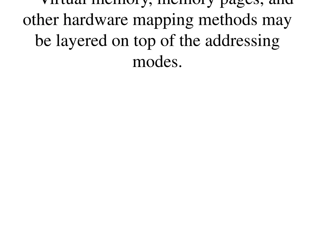 virtual memory memory pages and other hardware