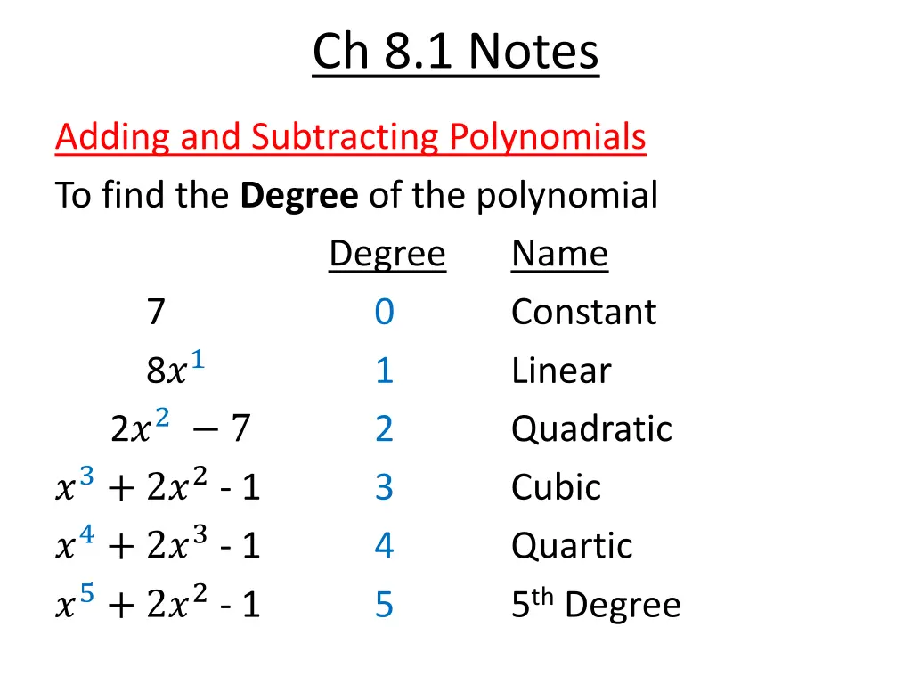 ch 8 1 notes