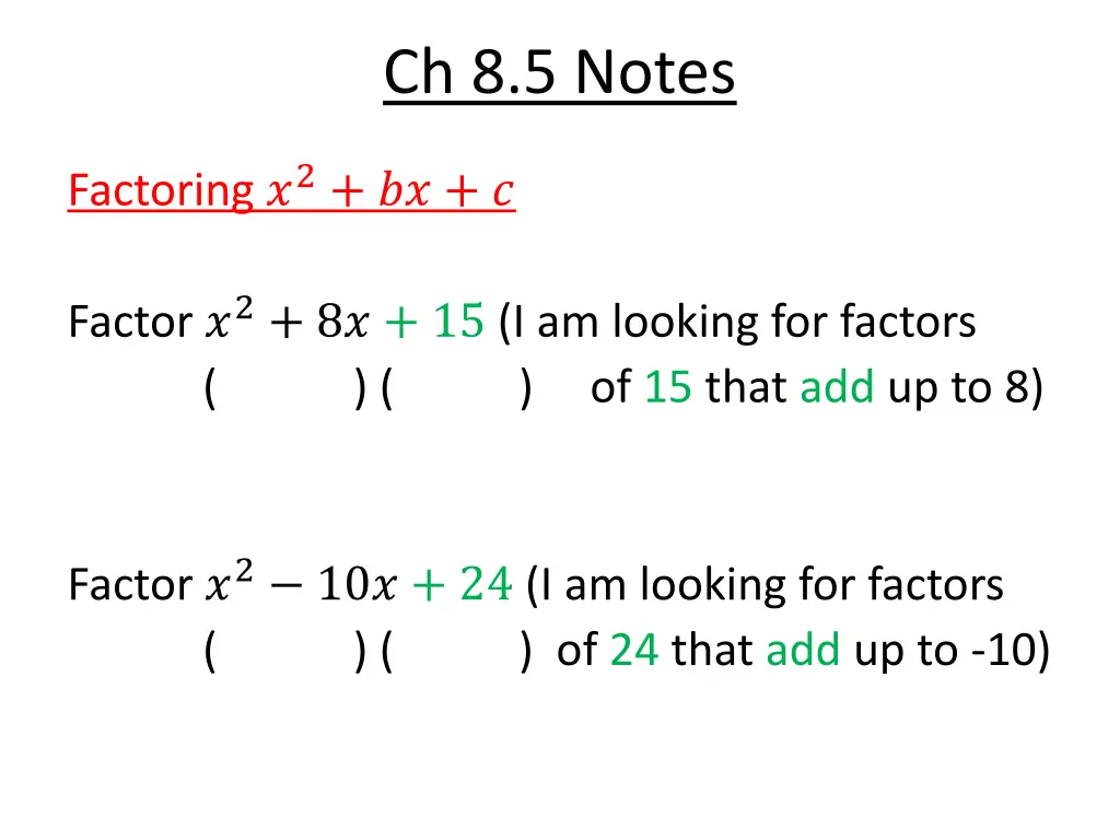 ch 8 5 notes