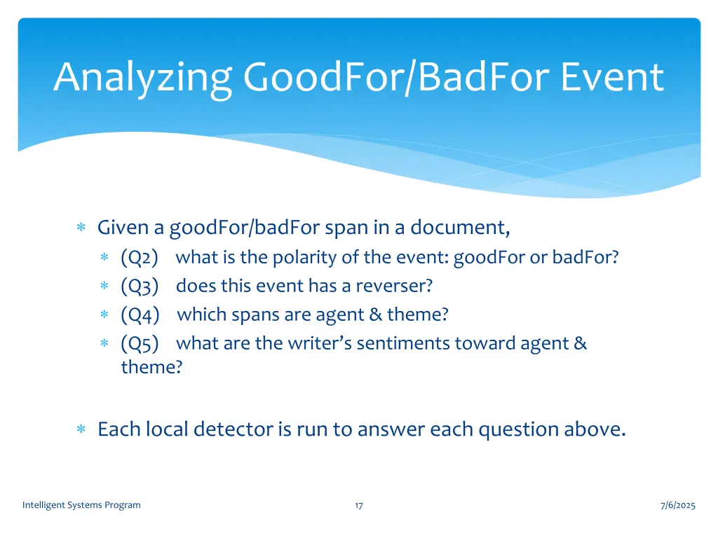analyzing goodfor badfor event