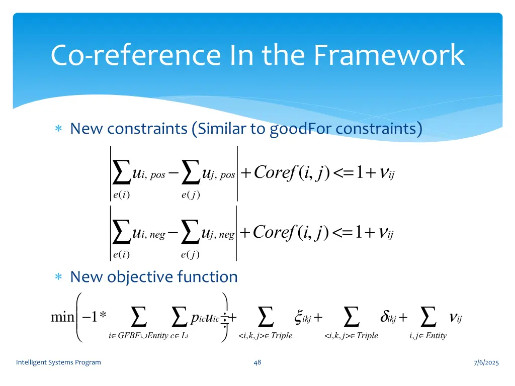 co reference in the framework 1