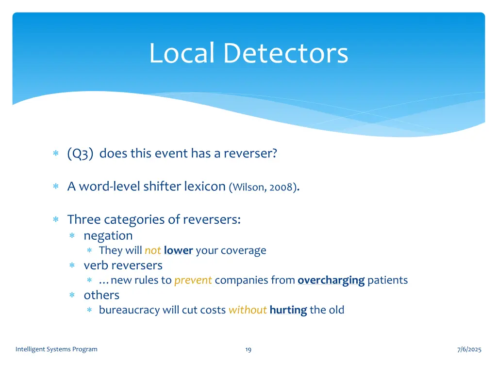 local detectors 1