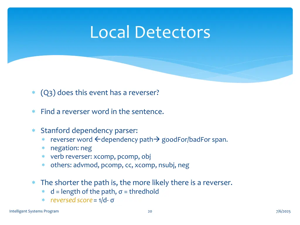 local detectors 2