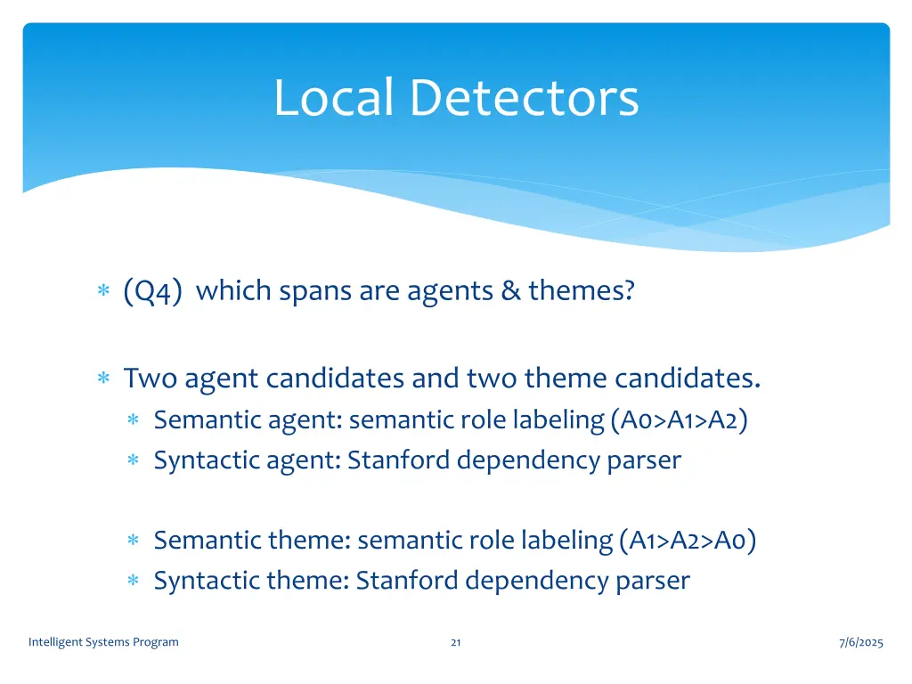 local detectors 3