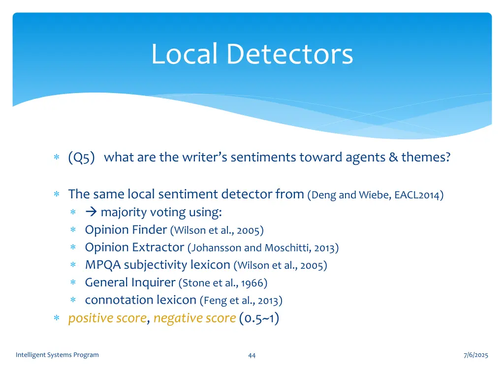 local detectors 5