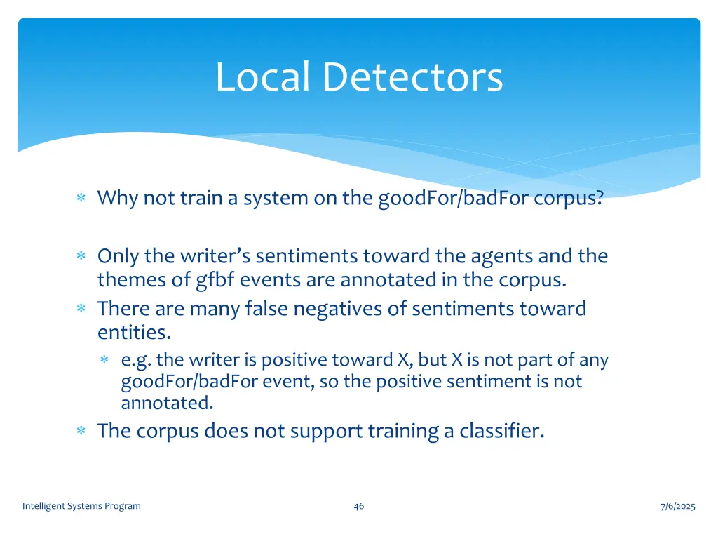 local detectors 7