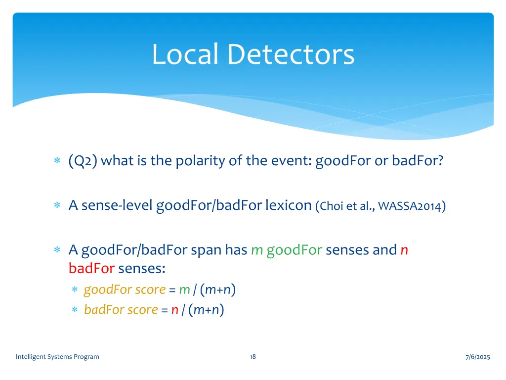 local detectors