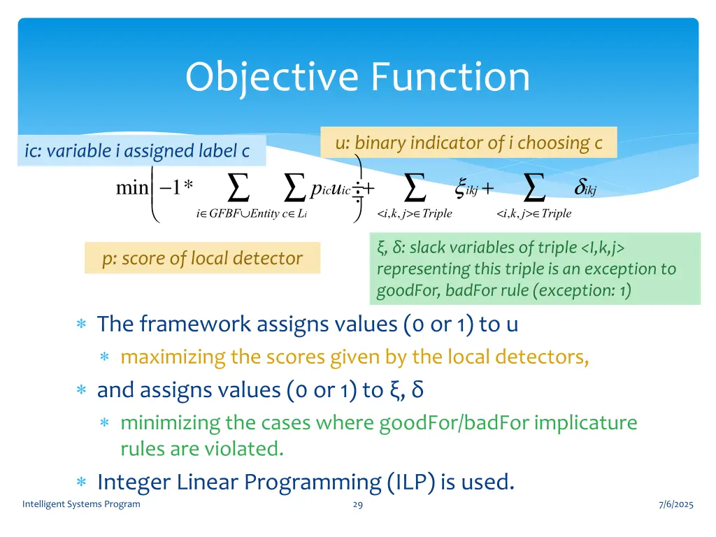 objective function 1