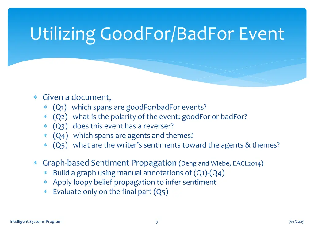 utilizing goodfor badfor event 1