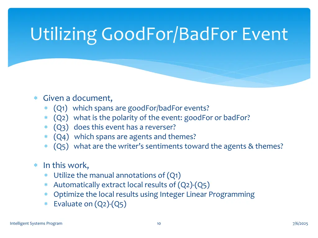 utilizing goodfor badfor event 2