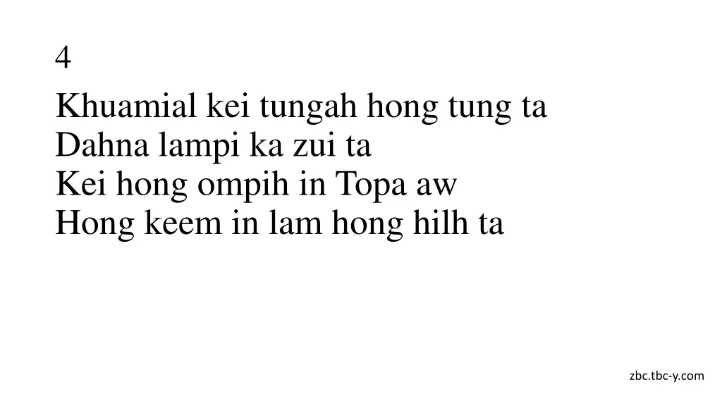 4 khuamial kei tungah hong tung ta dahna lampi