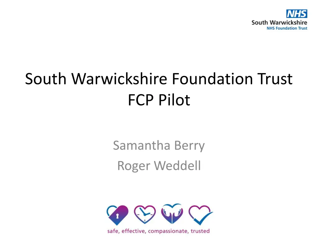 south warwickshire foundation trust fcp pilot