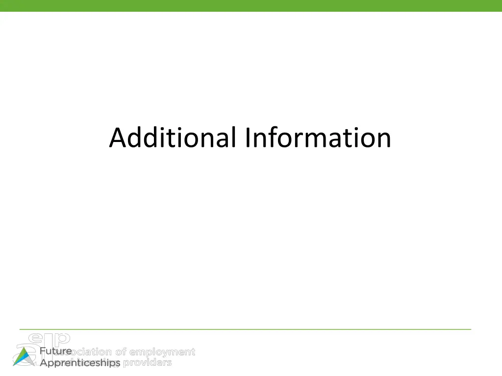 additional information