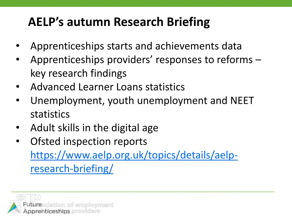 aelp s autumn research briefing