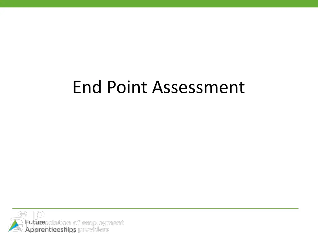 end point assessment