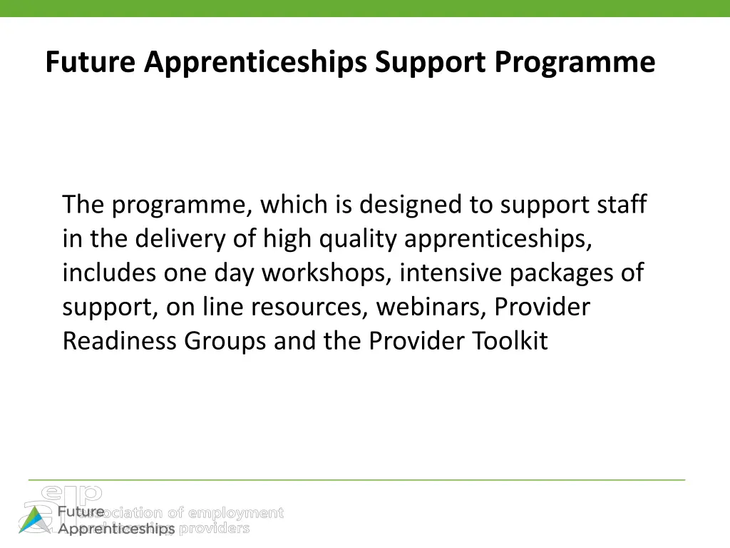 future apprenticeships support programme