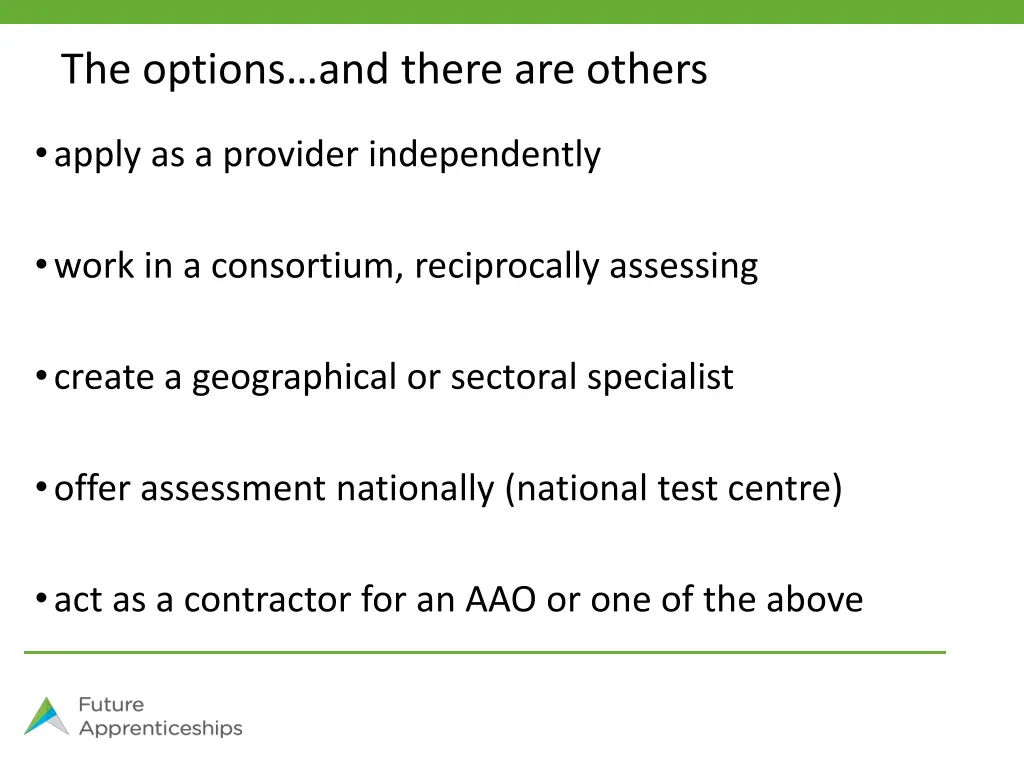 the options and there are others