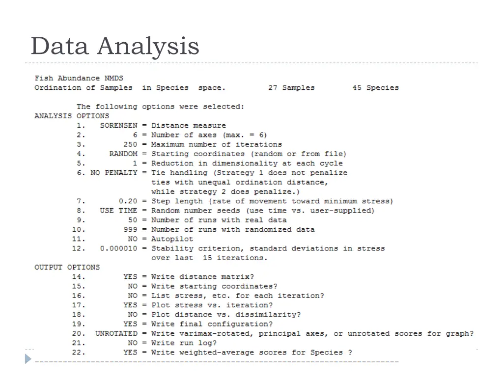 data analysis