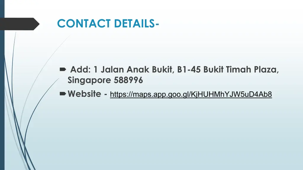 contact details