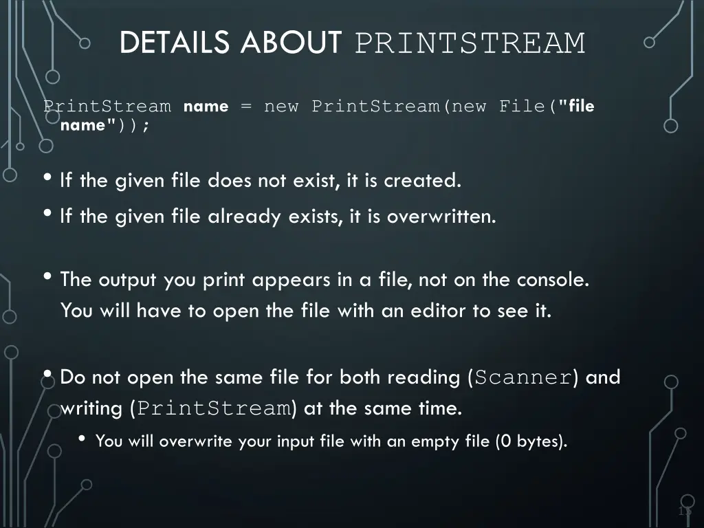 details about printstream