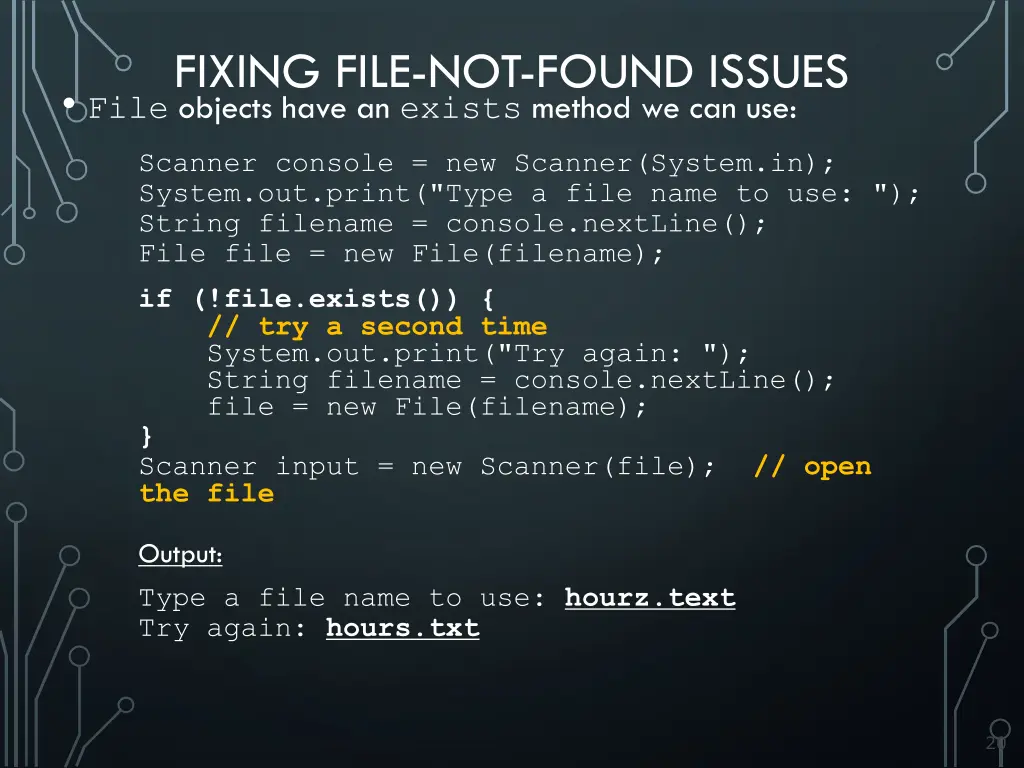fixing file not found issues file objects have