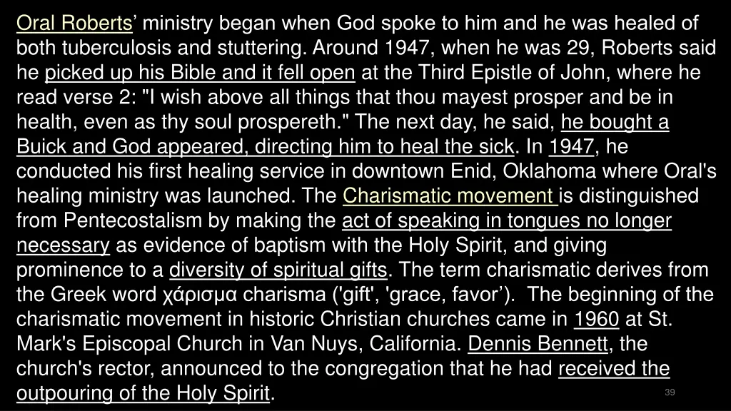 oral roberts ministry began when god spoke
