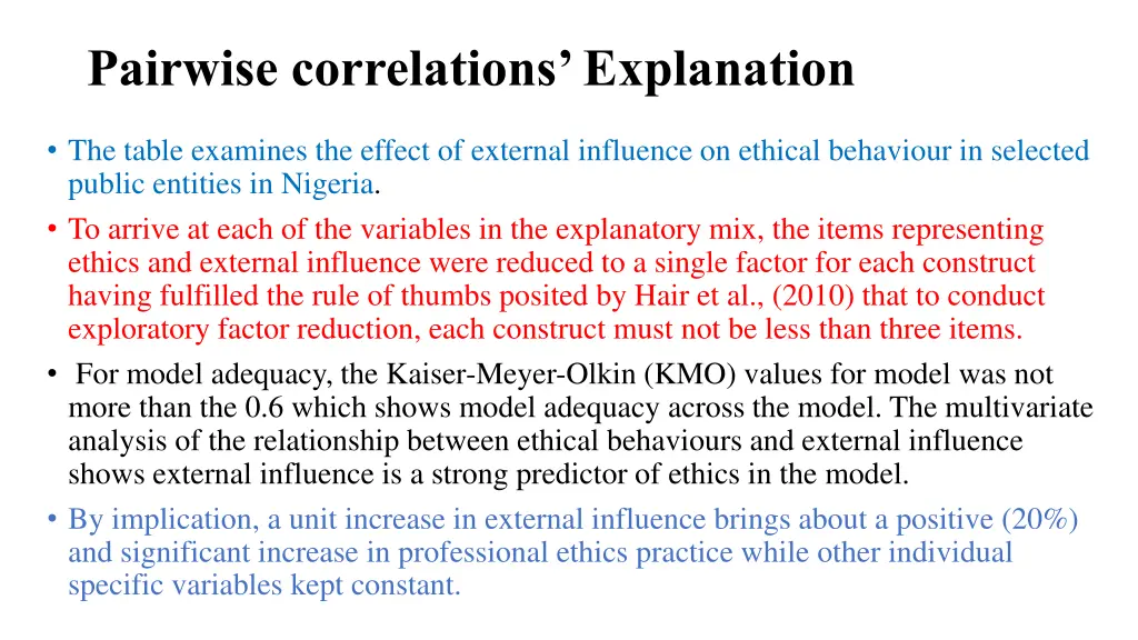 pairwise correlations explanation
