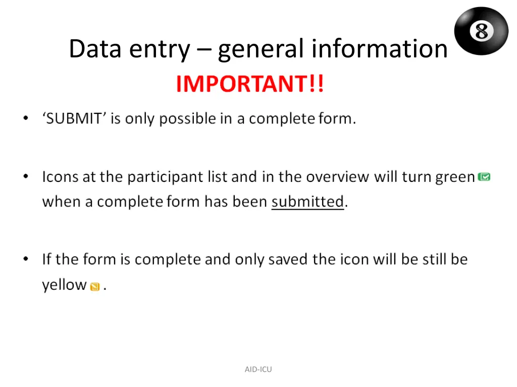 data entry general information