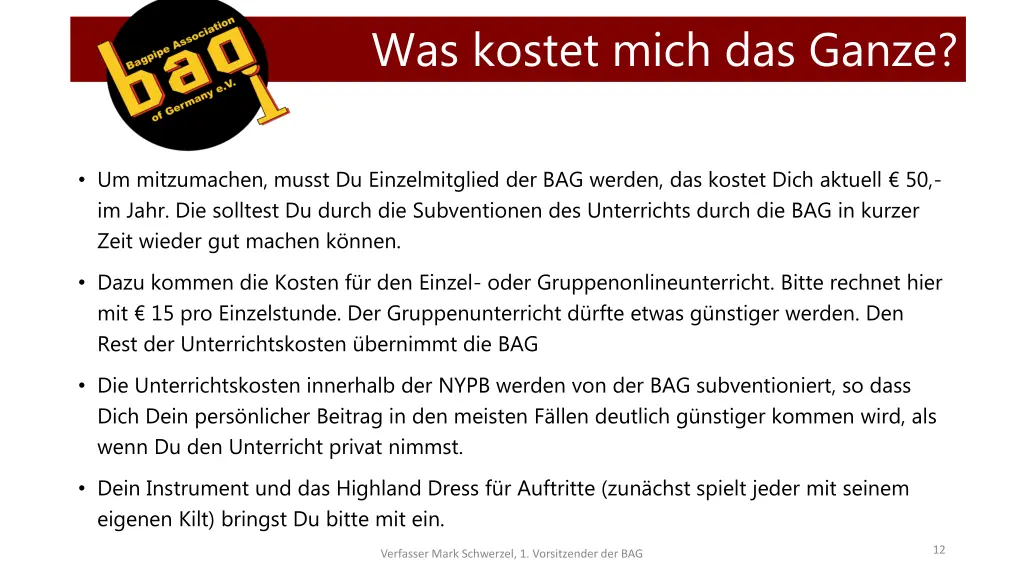 was kostet mich das ganze