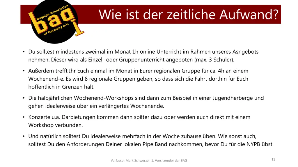 wie ist der zeitliche aufwand