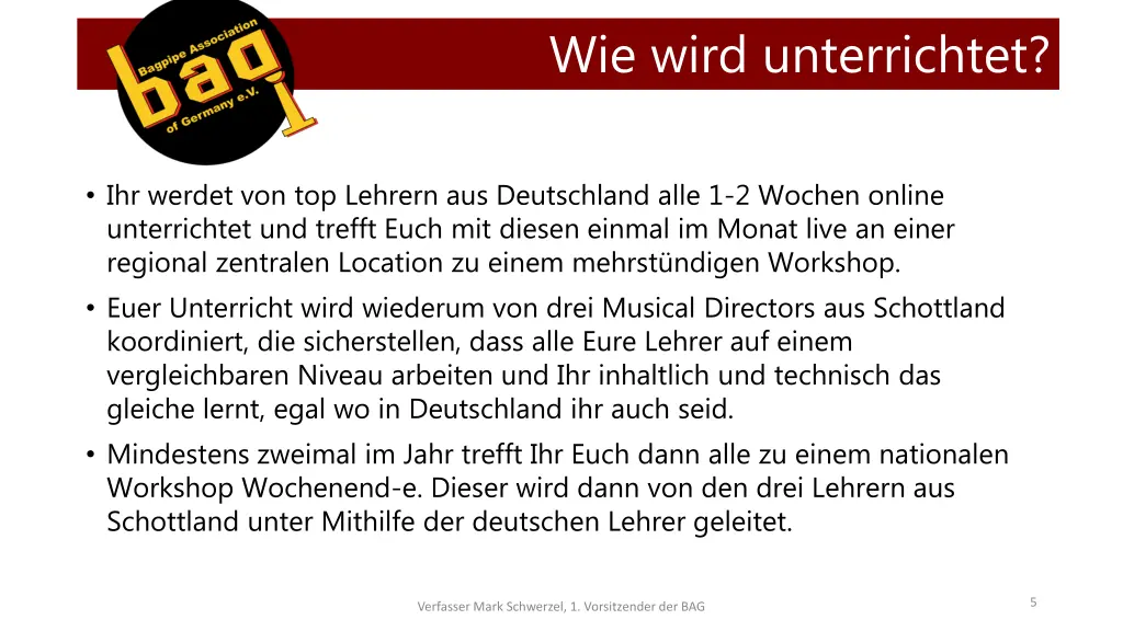 wie wird unterrichtet