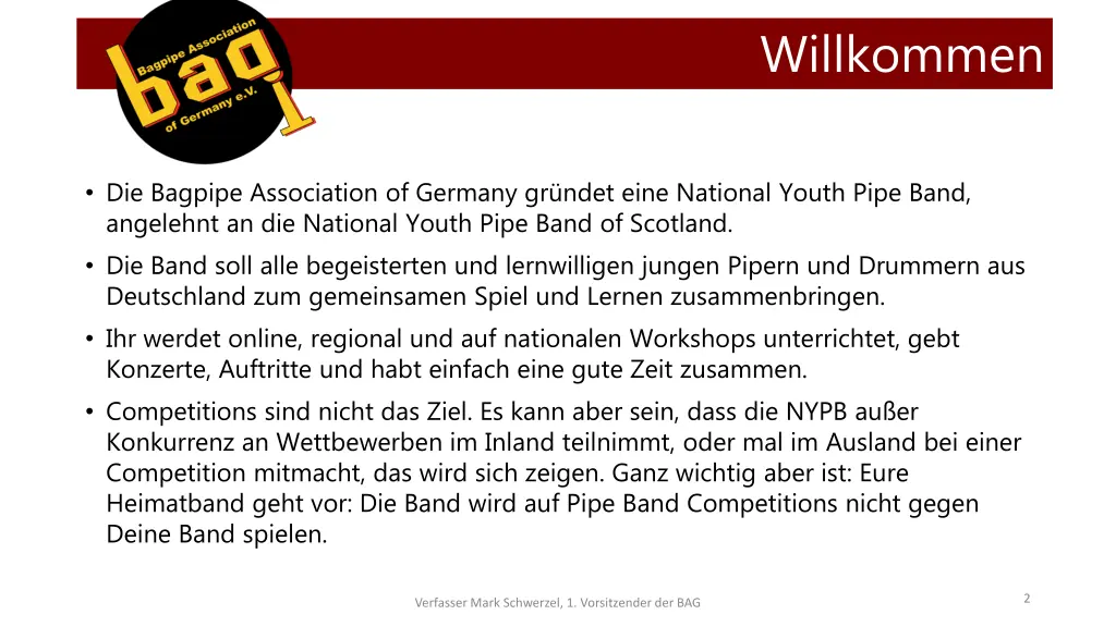 willkommen