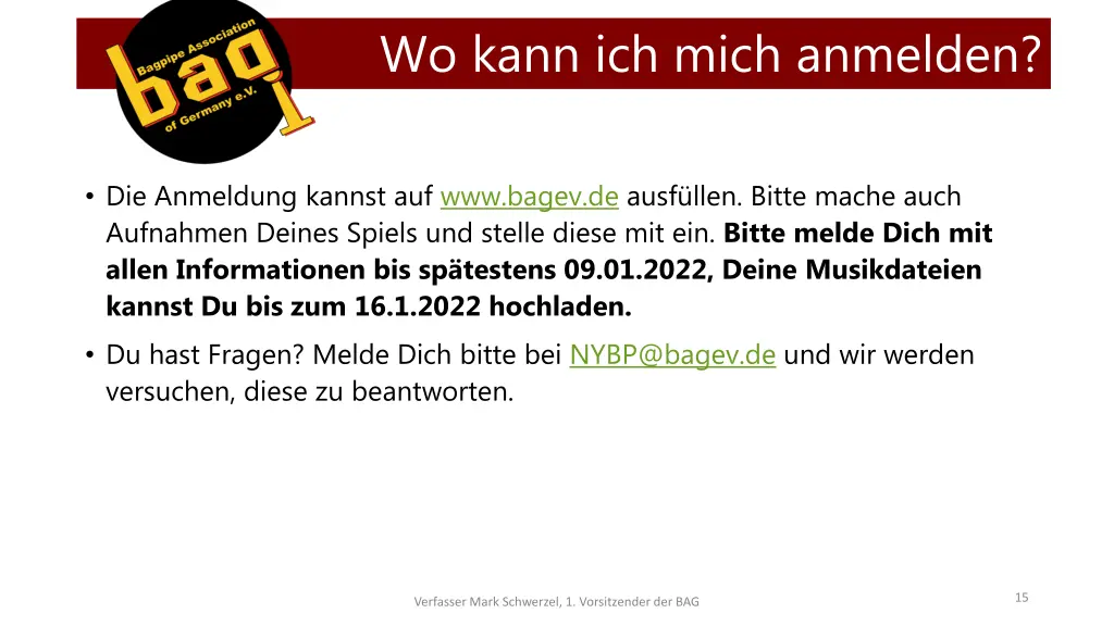 wo kann ich mich anmelden