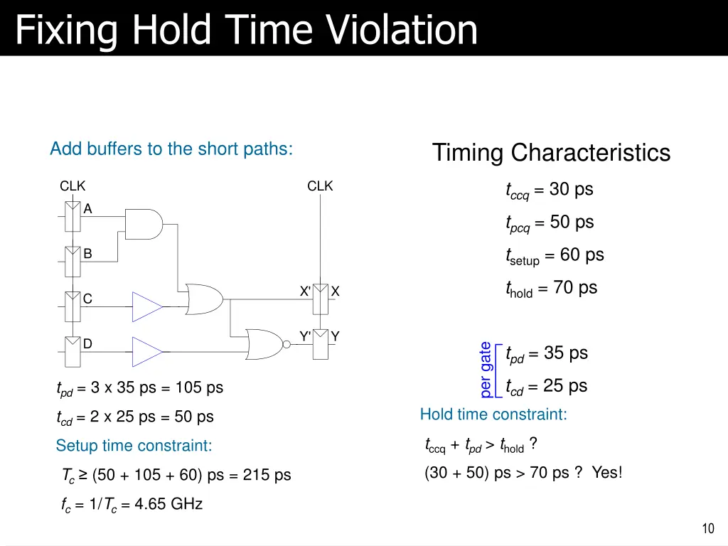 fixing hold time violation