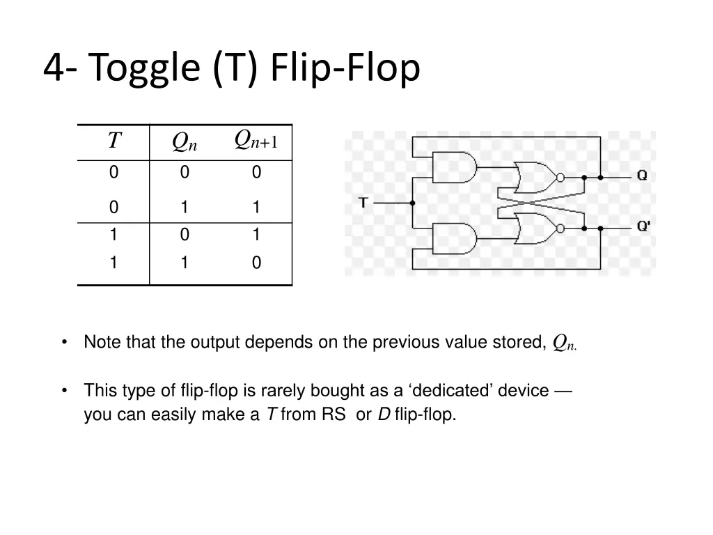 4 toggle t flip flop