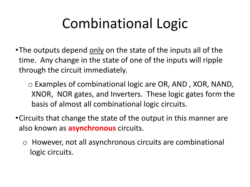 combinational logic