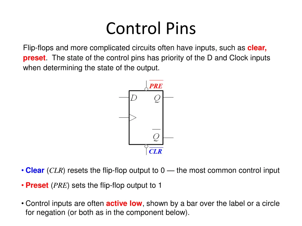 control pins