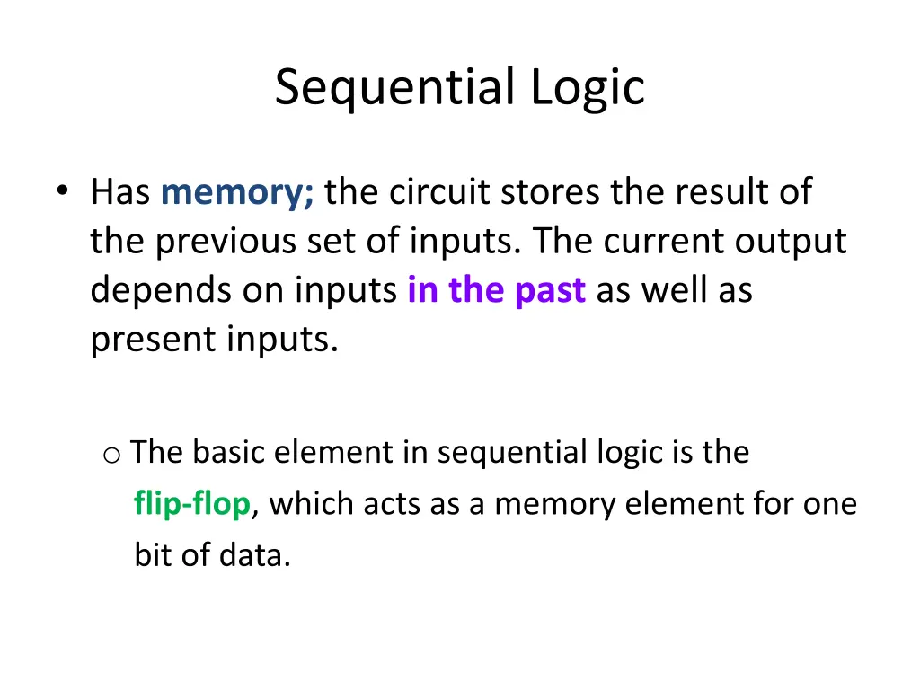 sequential logic