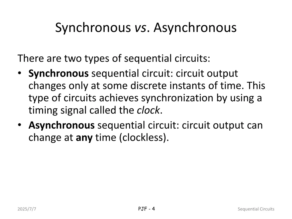 synchronous vs asynchronous