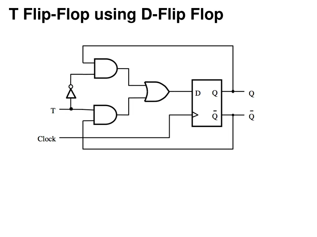 t flip flop using d flip flop