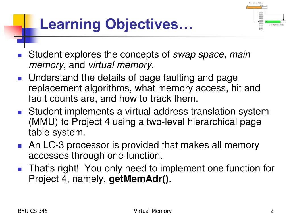 learning objectives